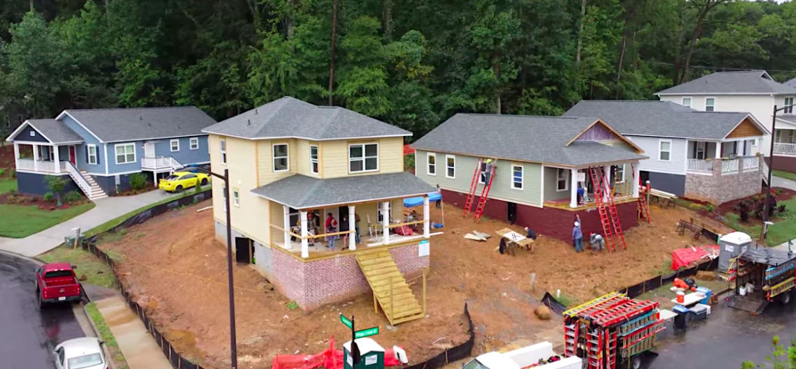 South of downtown, village of housing is taking shape